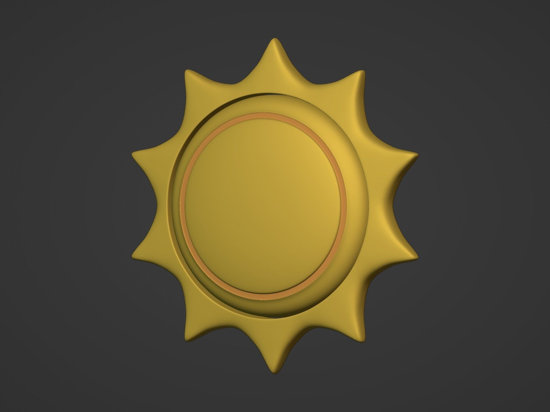 Cartoon House - Sun - Clouds - Tree - Garden Low-poly 3D model_22