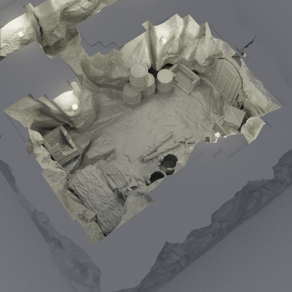 Small Bandit Hideout Tabletop Terrain 28 MM 3D print model_3