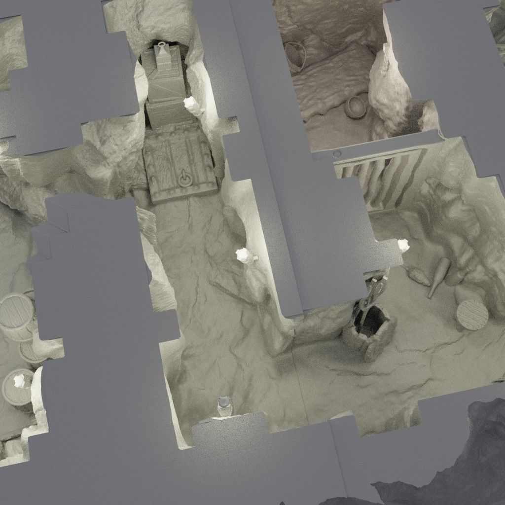 Small Bandit Hideout Tabletop Terrain 28 MM 3D print model_4