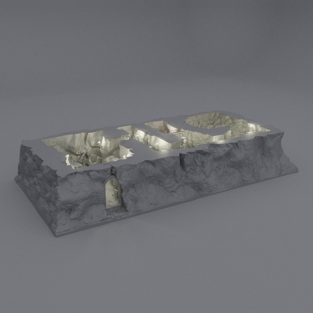 Small Bandit Hideout Tabletop Terrain 28 MM 3D print model_6