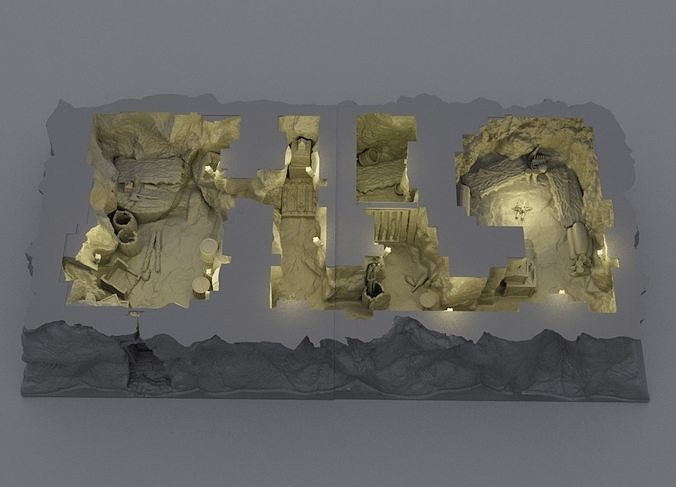 Small Bandit Hideout Tabletop Terrain 28 MM 3D print model
