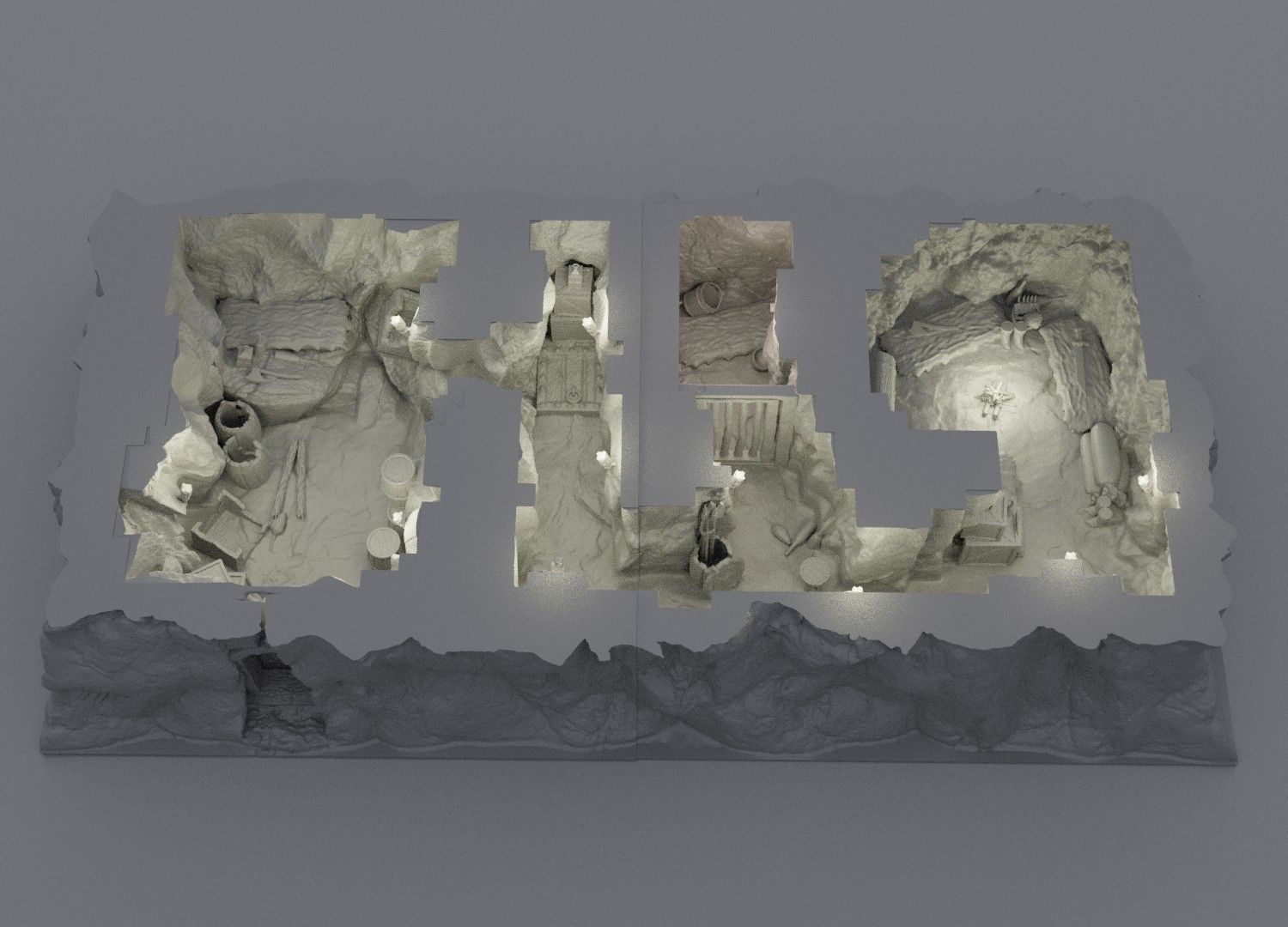 Small Bandit Hideout Tabletop Terrain 28 MM 3D print model_2