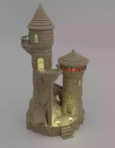 Small Magician Tower Tabletop Terrain 28 mm
