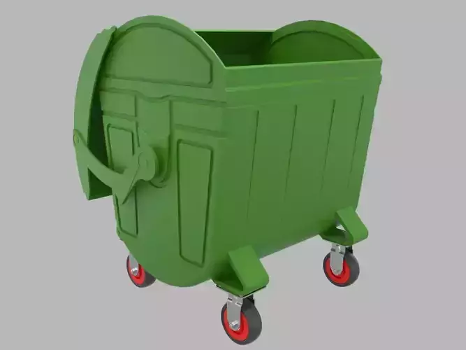 Trash garbage can on wheels