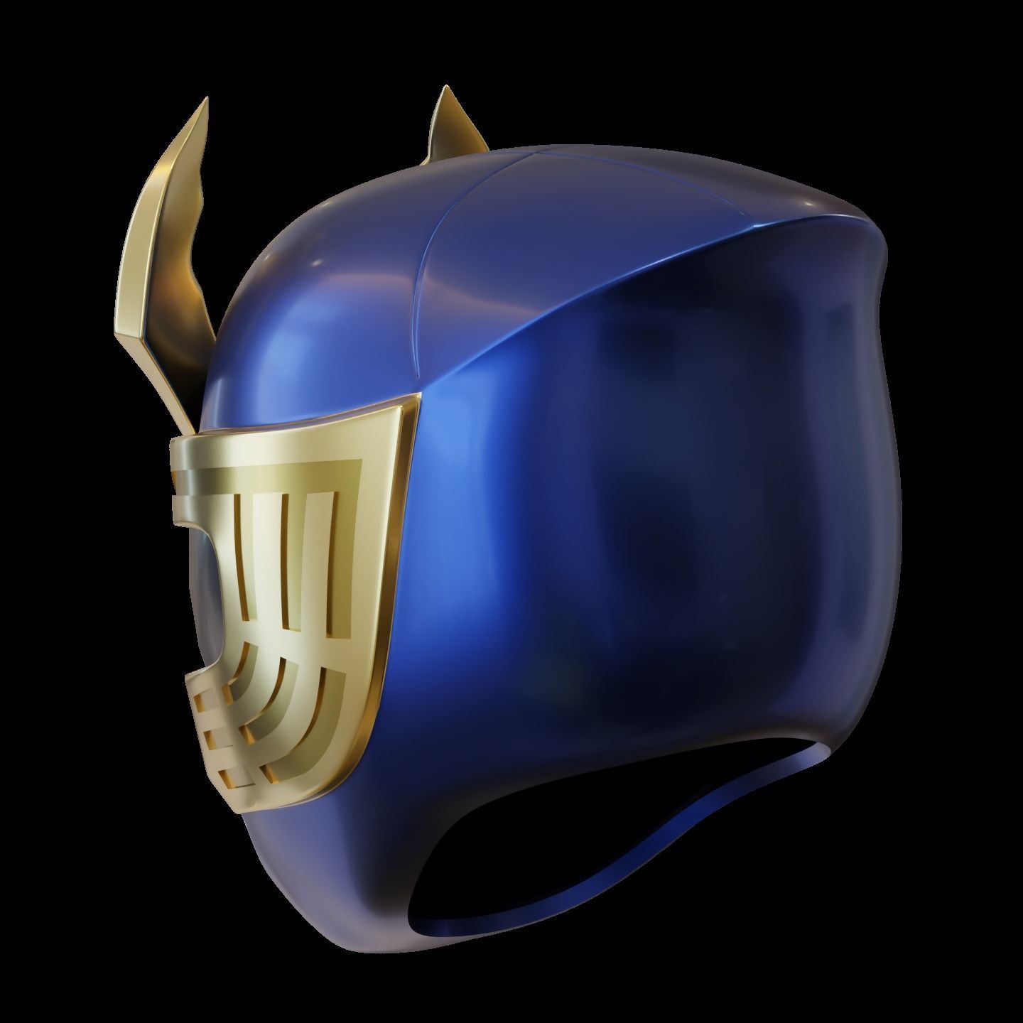 Navy Thunder Ranger Ninja Storm Helmet 3D print model_3