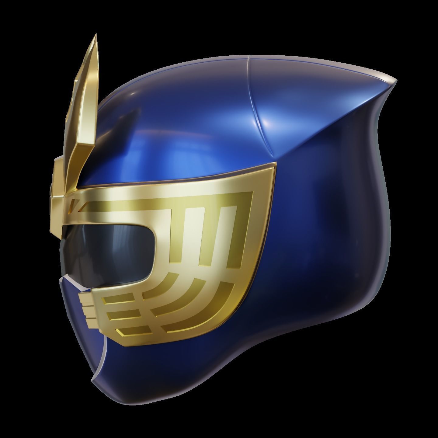 Navy Thunder Ranger Ninja Storm Helmet 3D print model_2