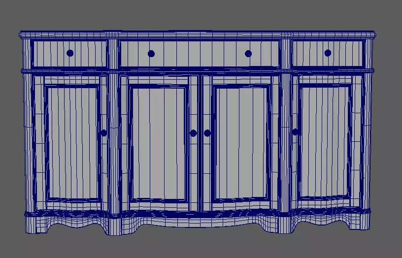 Desk-Model sideboard 3D model_0