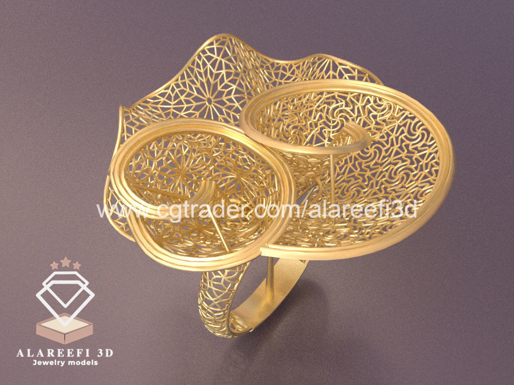 Set of 6 Ultra Vision Rings- set 011 3D print model_4