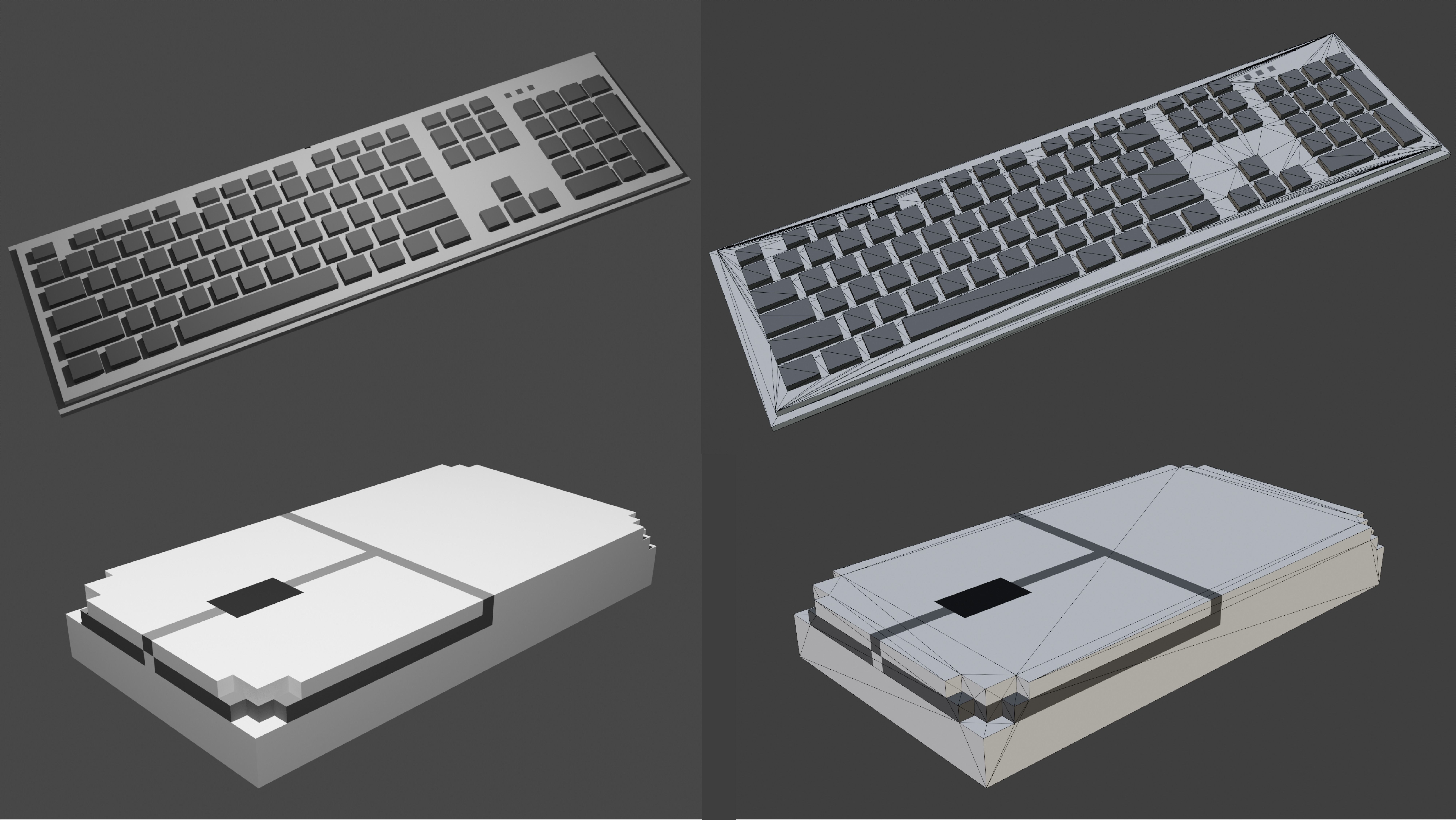 Voxel Office Desktop Computer MagicaVoxel Pack Low-poly 3D model_8