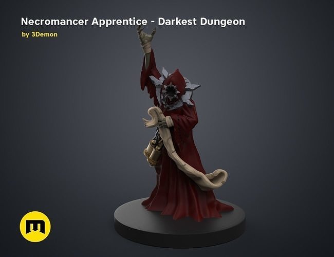 Necromancer Apprentice DnD Figure - Darkest Dungeon 3D print model