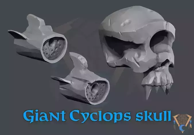 Giant Cyclops Skull 3D print model