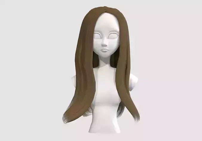 straight long hairstyle 