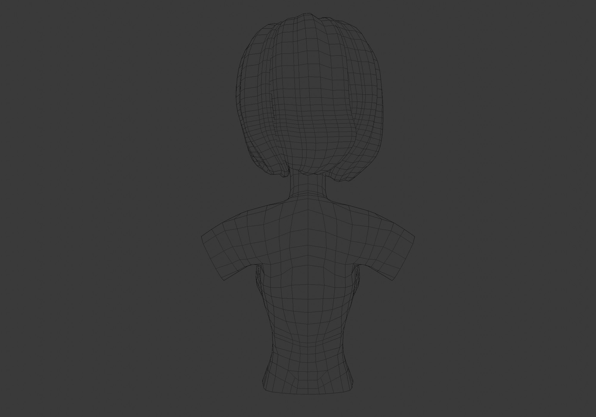 short blond hairstyle  3D model_9