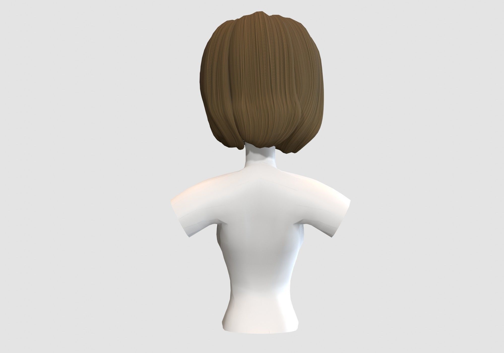 short blond hairstyle  3D model_4