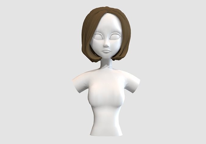 short blond hairstyle  3D model