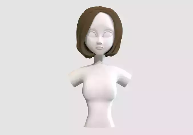 short blond hairstyle  3D model