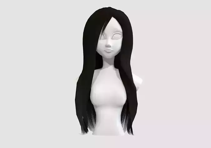 long dark hairstyle 