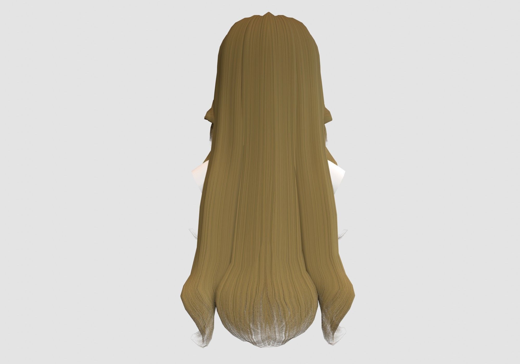 long curly hairstyle  3D model_4