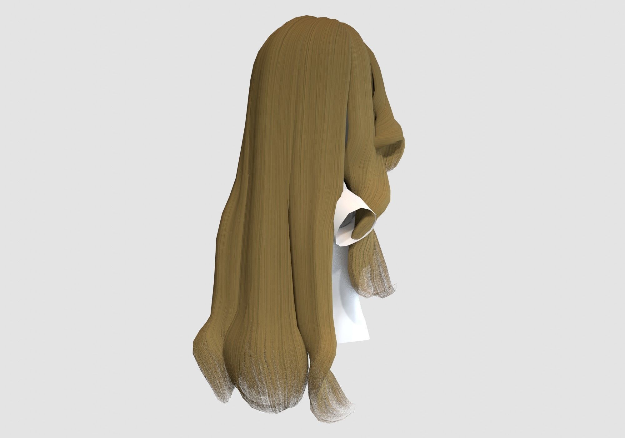 long curly hairstyle  3D model_3