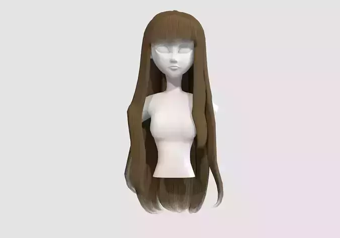 cartoon long hairstyle 