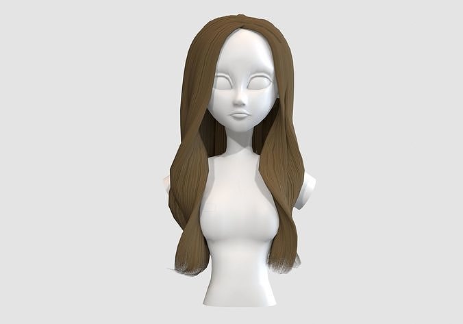 blond wavy hairstyle  3D model