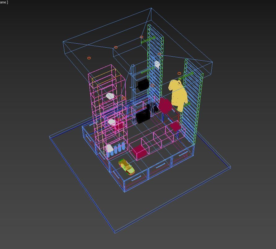 Kiosk Design Low-poly 3D model_9