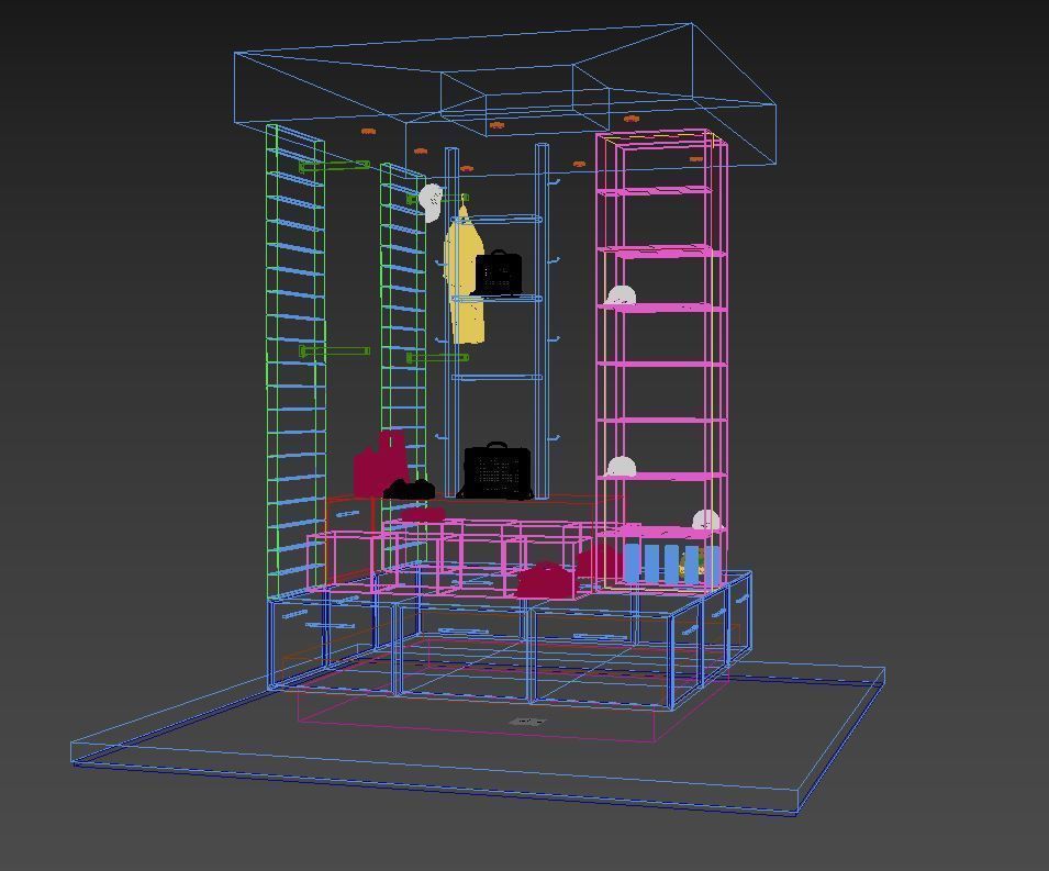 Kiosk Design Low-poly 3D model_10