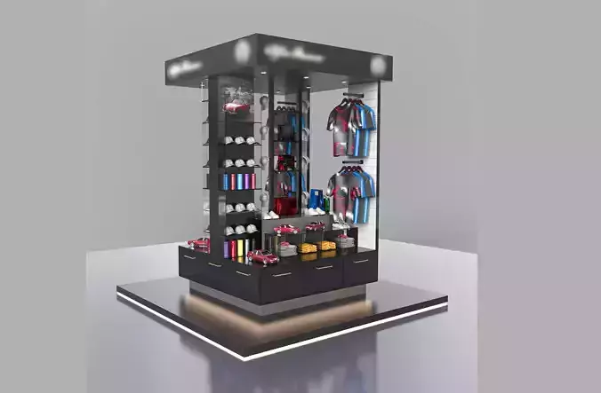 Kiosk Design Low-poly 3D model