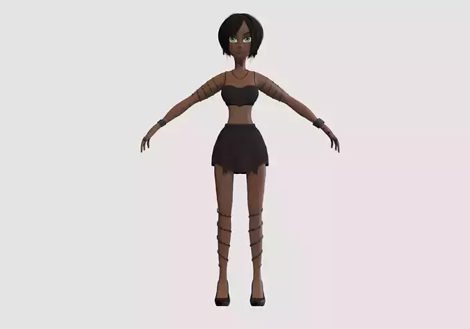 black cartoon girl 