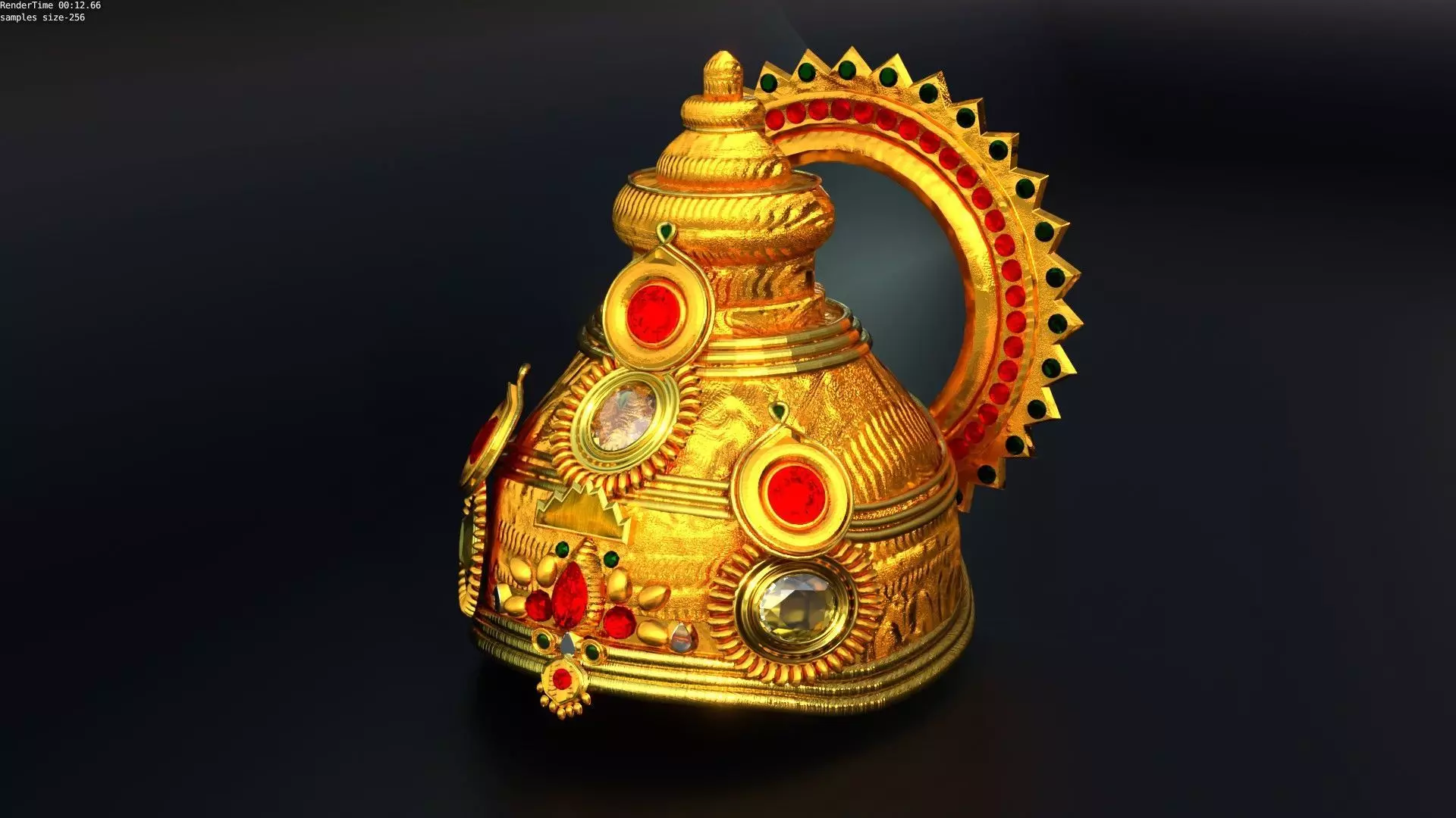 Diamond Crown - Ancient Indian Style 3D model