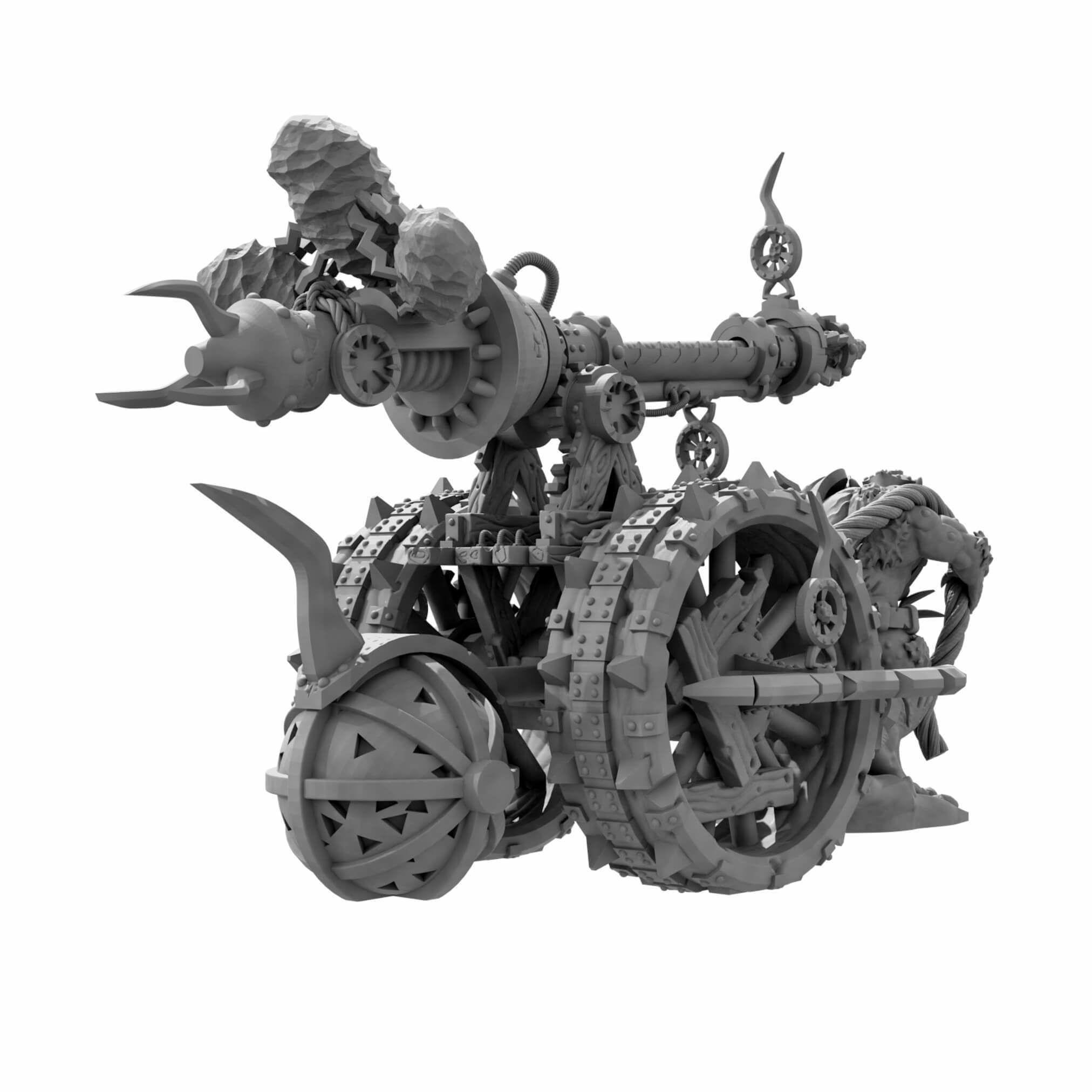 Rat Swarms Lighting Cannon Fantasy Miniature  3D print model_5