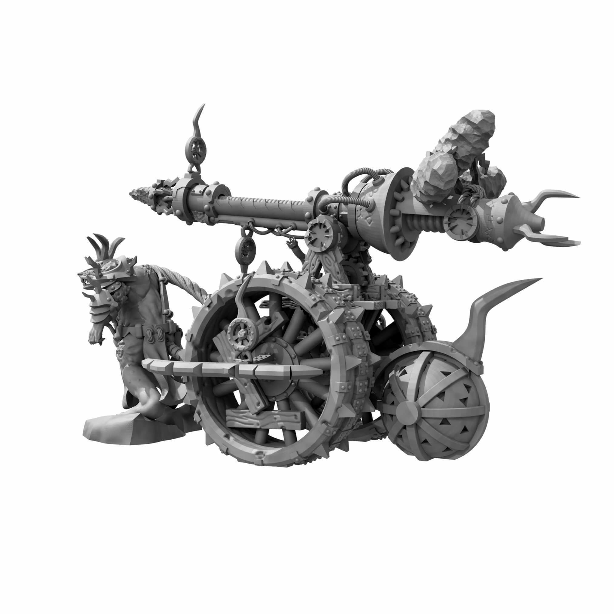 Rat Swarms Lighting Cannon Fantasy Miniature  3D print model_9
