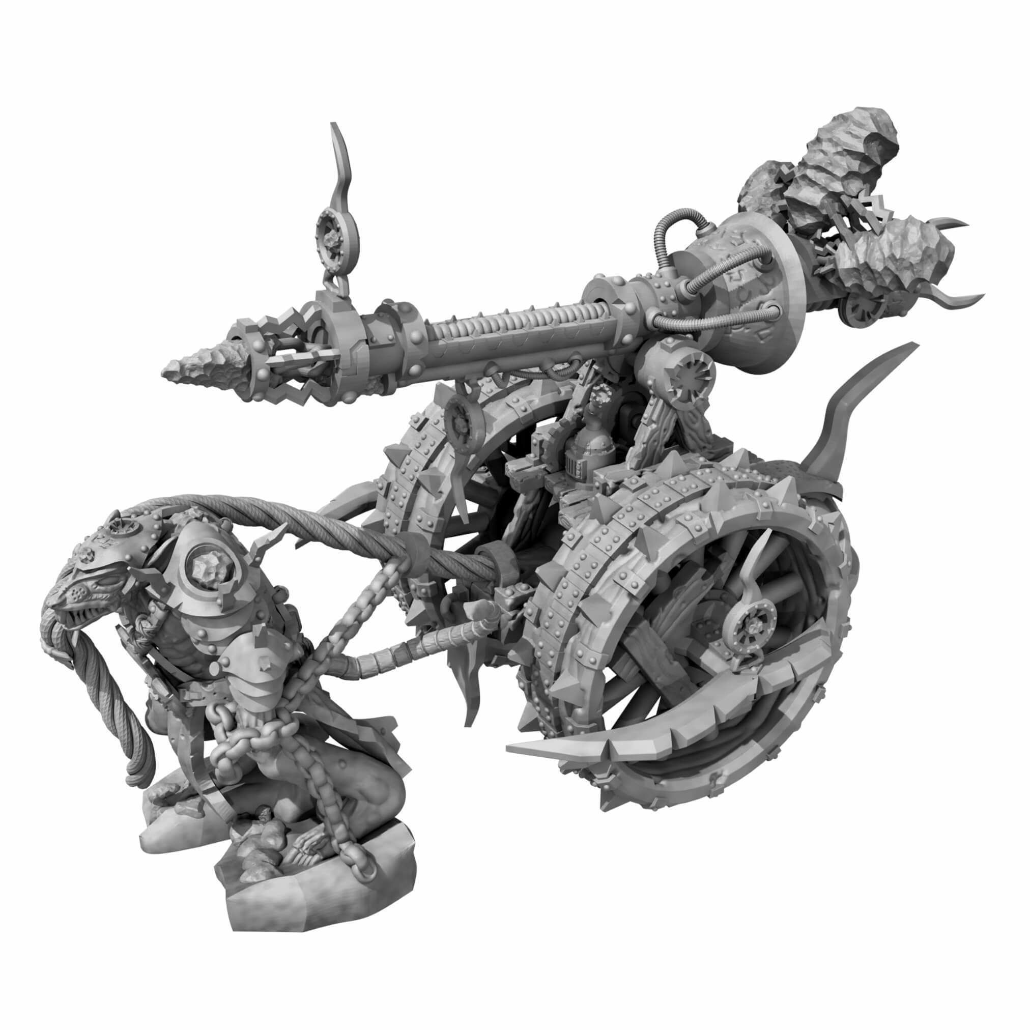 Rat Swarms Lighting Cannon Fantasy Miniature  3D print model_2