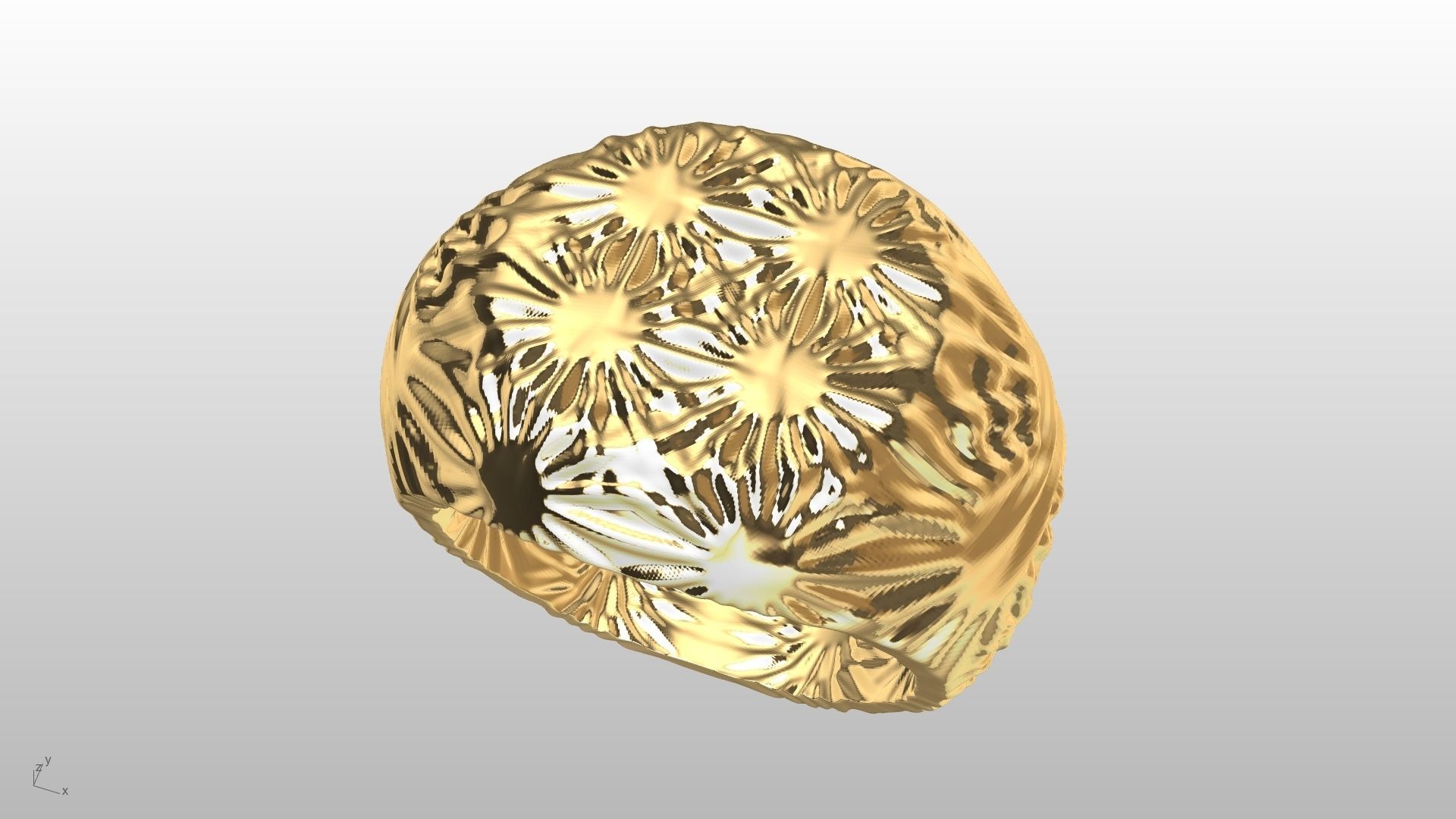 textured signet ringstl verified 3D print model_4