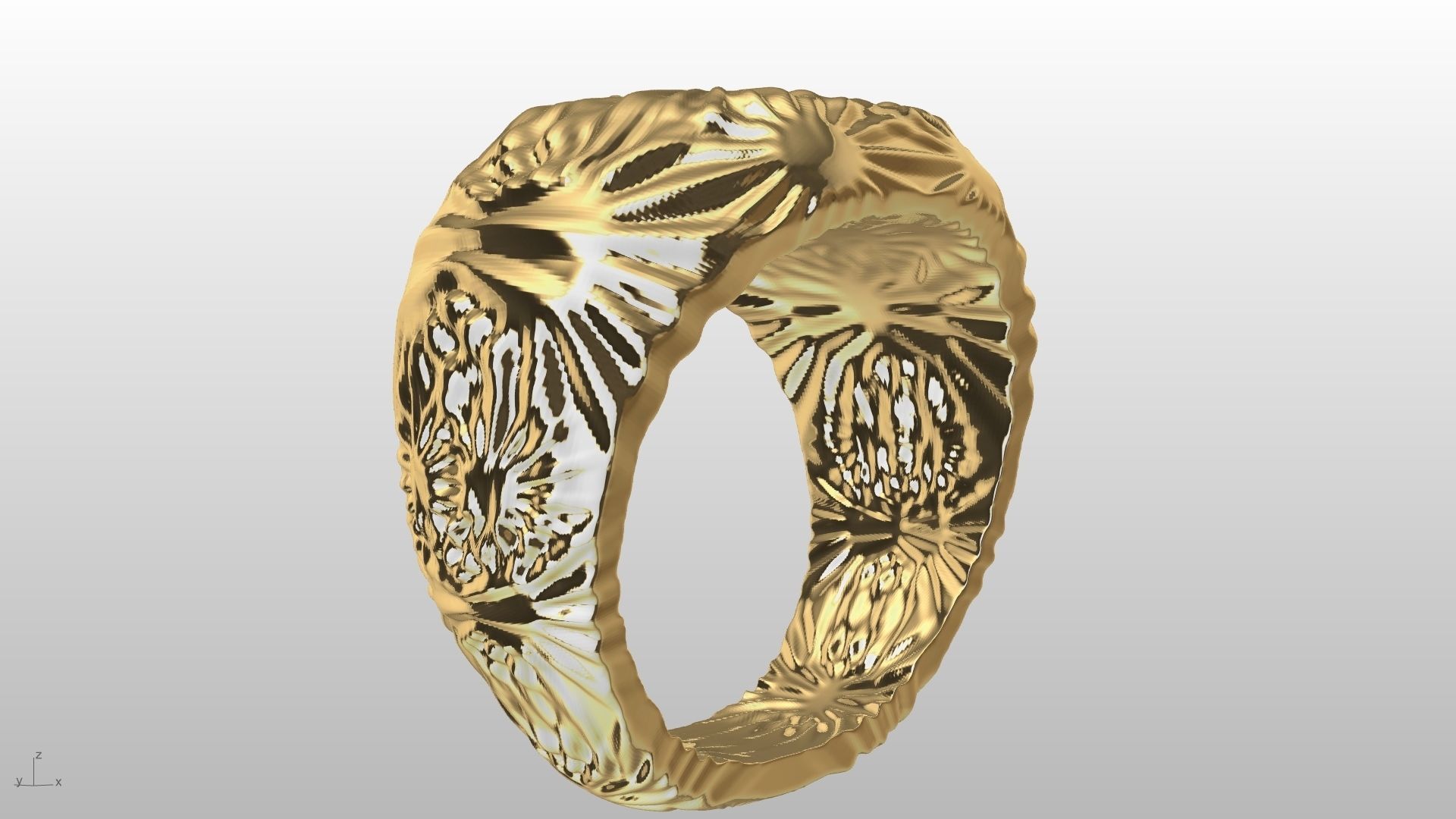textured signet ringstl verified 3D print model_10