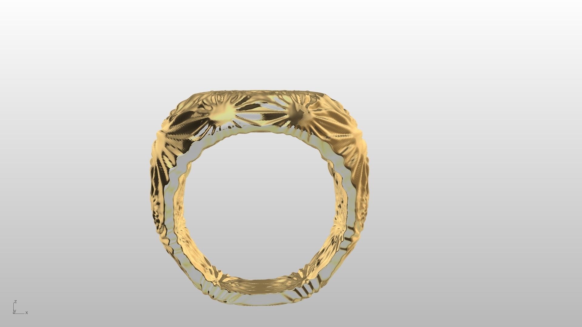 textured signet ringstl verified 3D print model_9