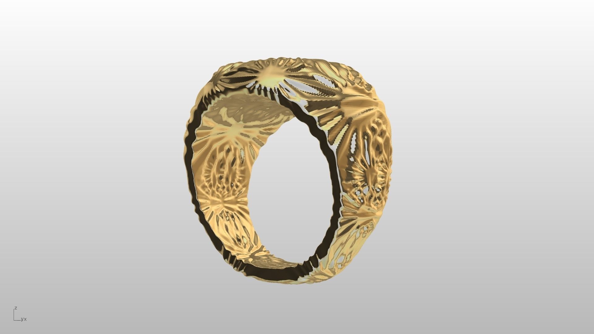 textured signet ringstl verified 3D print model_5