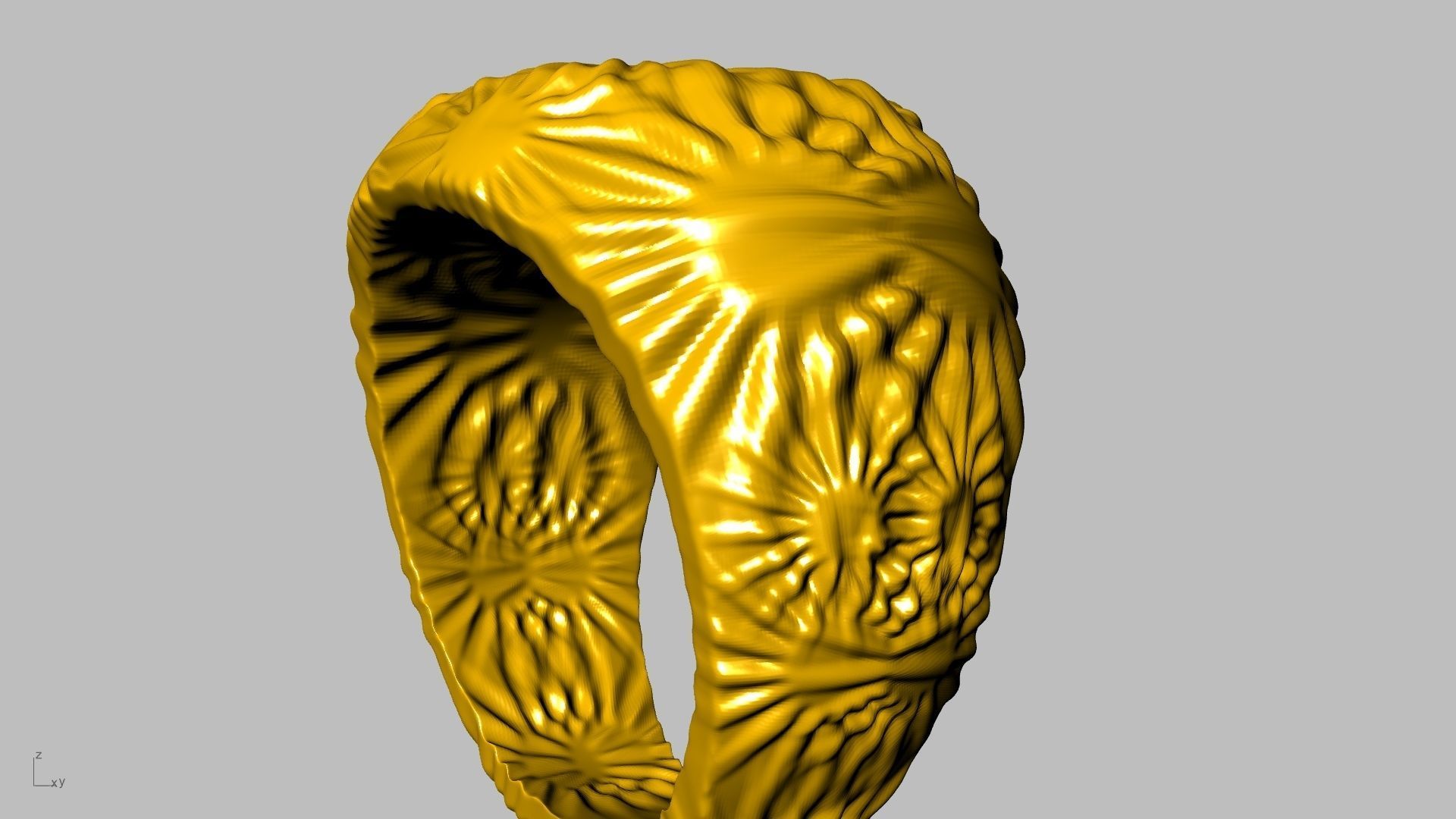 textured signet ringstl verified 3D print model_3