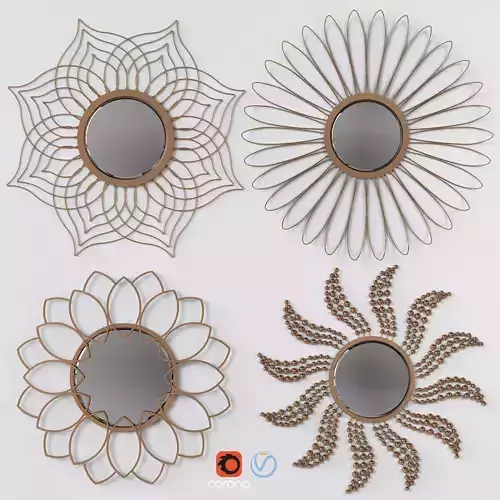 SUNFLOWER MIRROR SET