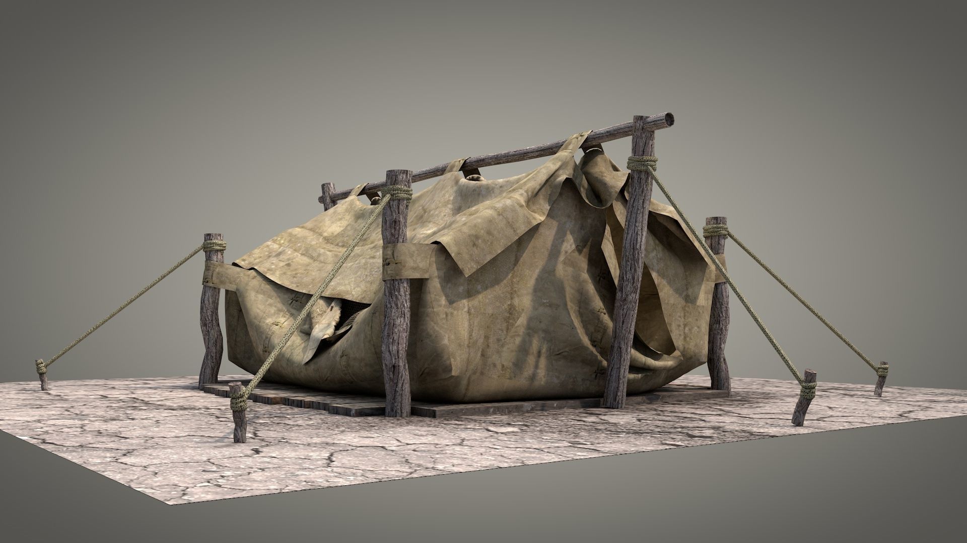 Survival Tent v5 3D model_2