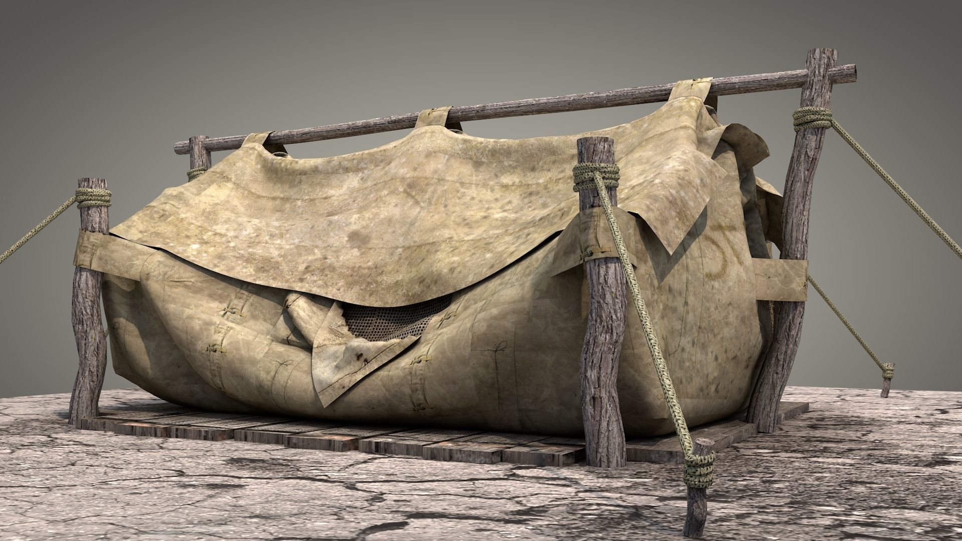 Survival Tent v5 3D model_4