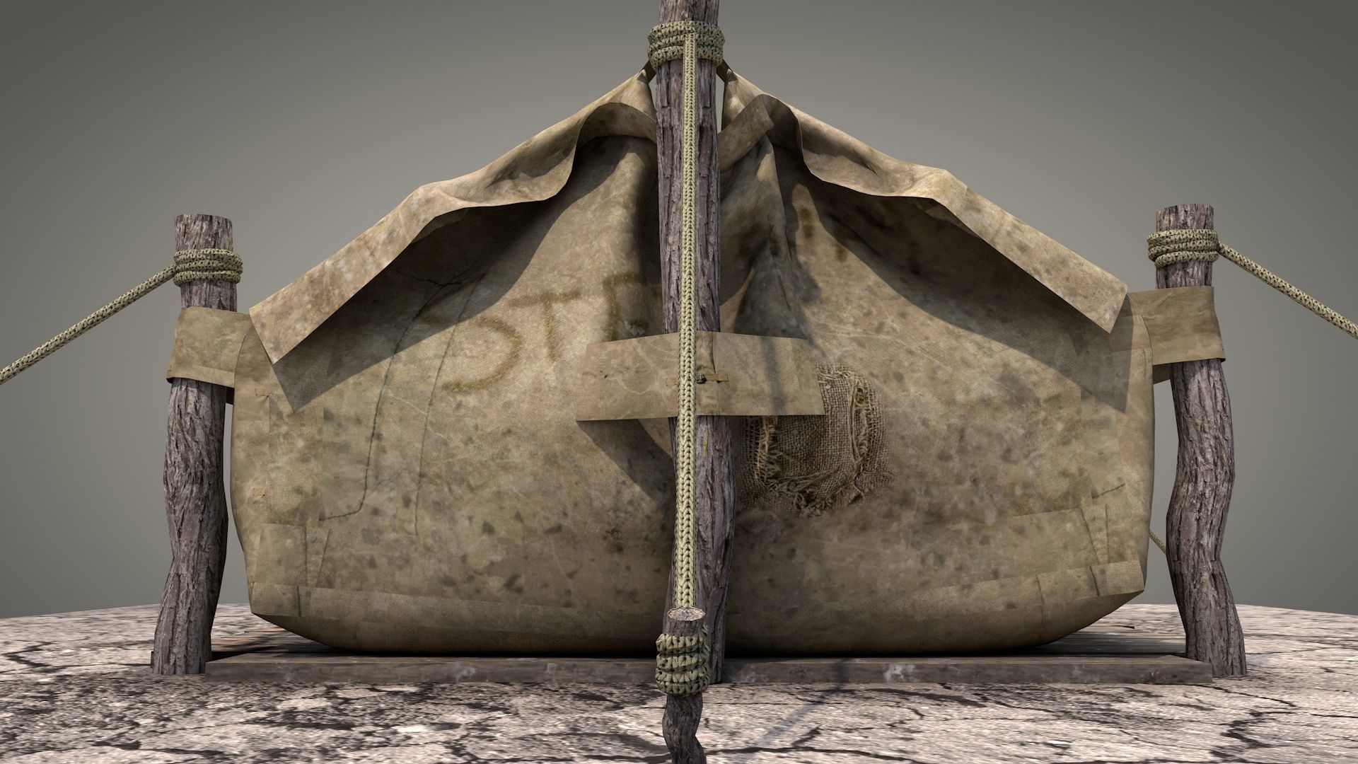 Survival Tent v5 3D model_5