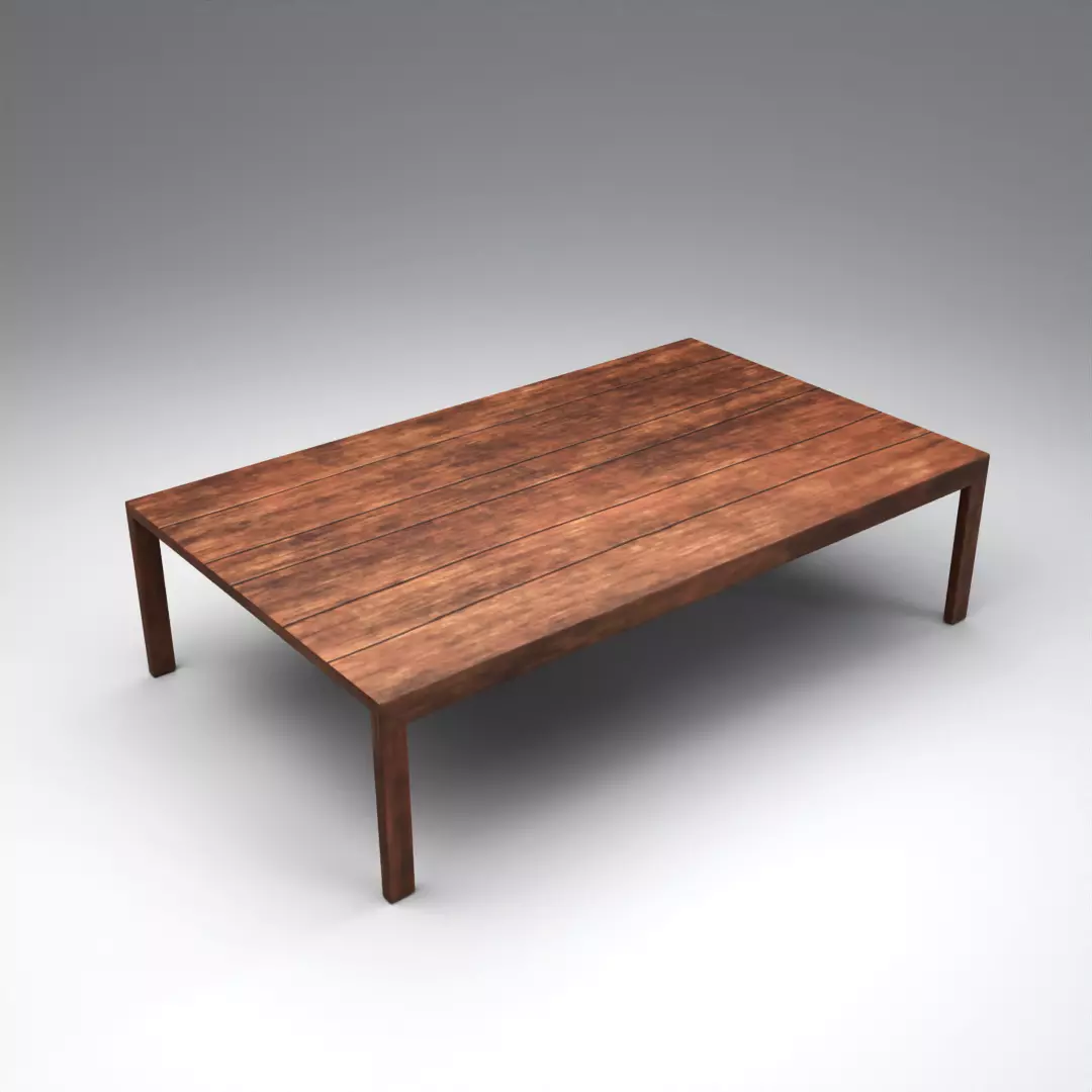 3D model Wooden Table Low Poly PBR 3D Model VR / AR / low-poly | CGTrader