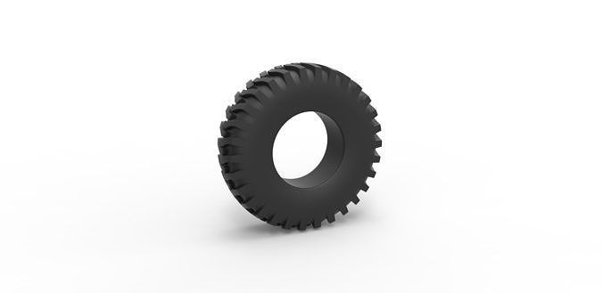 Diecast offroad tire 42 Scale 1 to 25 3D print model