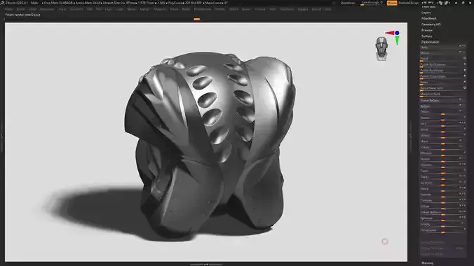 Modern Abstract sculpture 3d print model 143