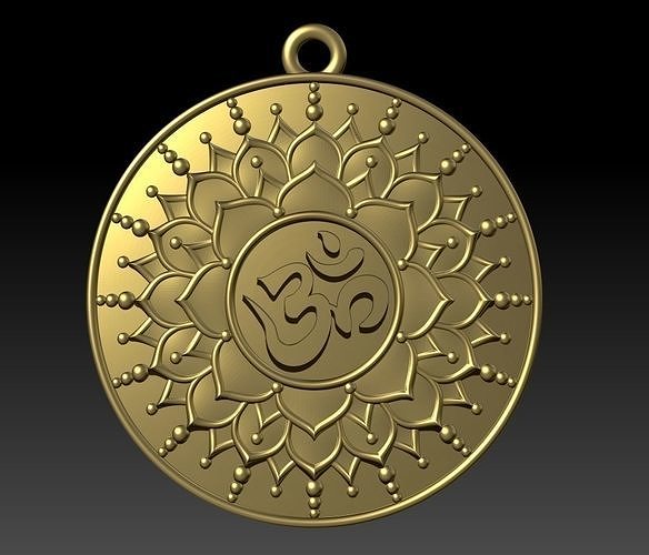 Ohm pendant medallion 3D print model