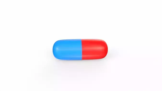 Medical Pill Low-poly 3D model
