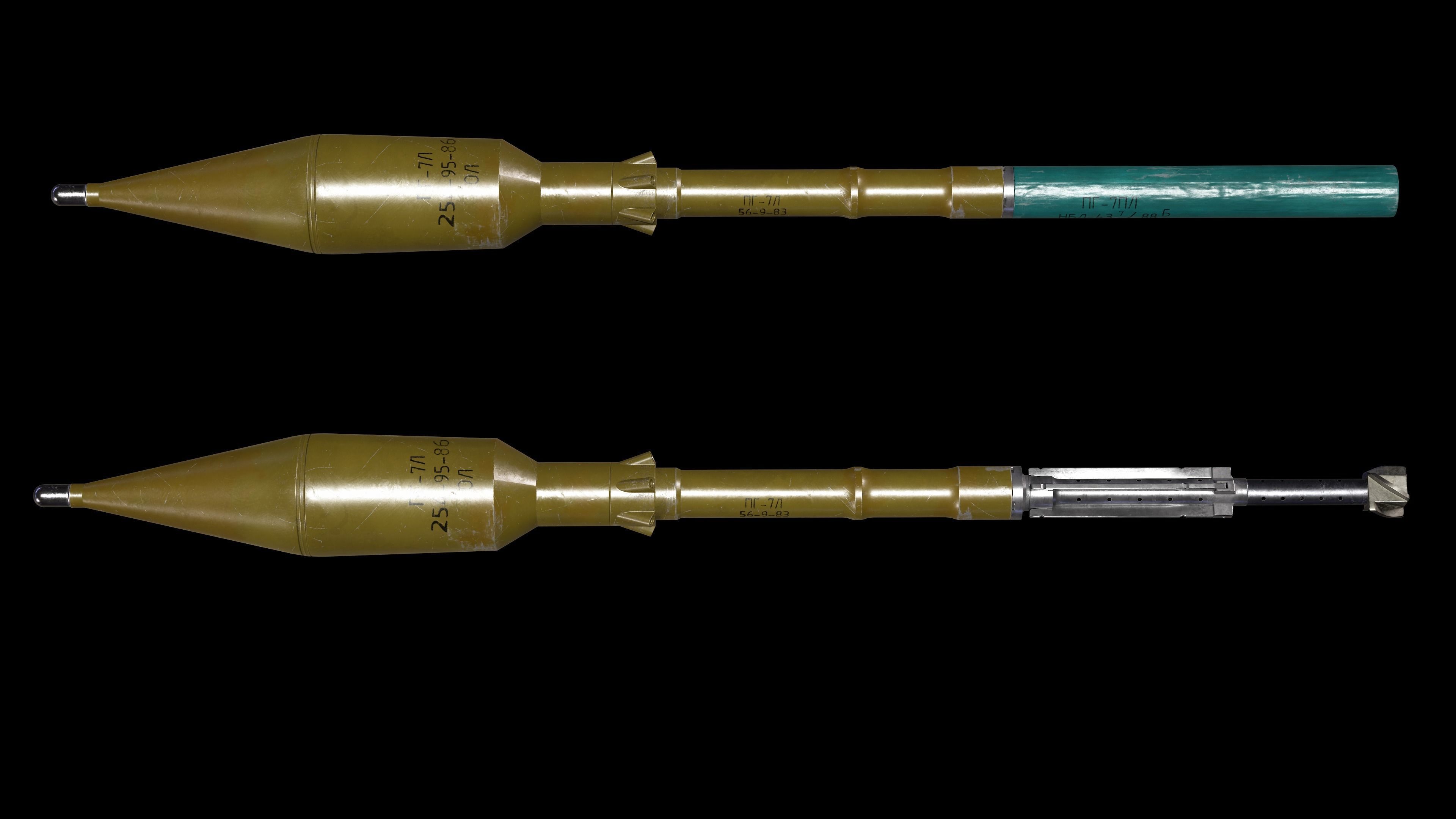 RPG7 Missiles  OG-7V  PG-7  PG-7L  PG-7R Low-poly 3D model_9