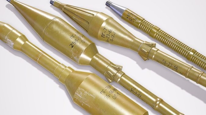 RPG7 Missiles  OG-7V  PG-7  PG-7L  PG-7R Low-poly 3D model