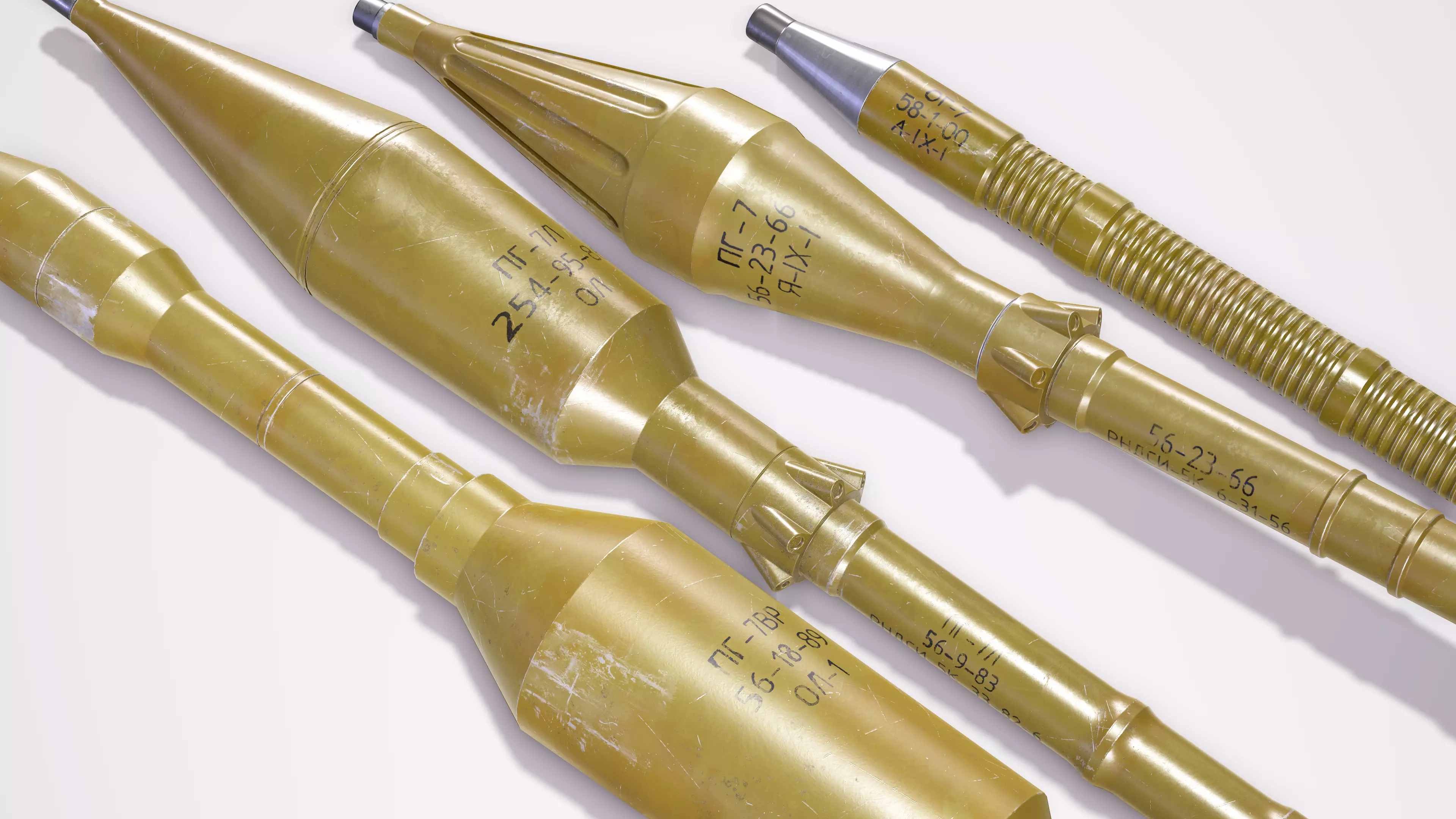 RPG7 Missiles  OG-7V  PG-7  PG-7L  PG-7R Low-poly 3D model_0